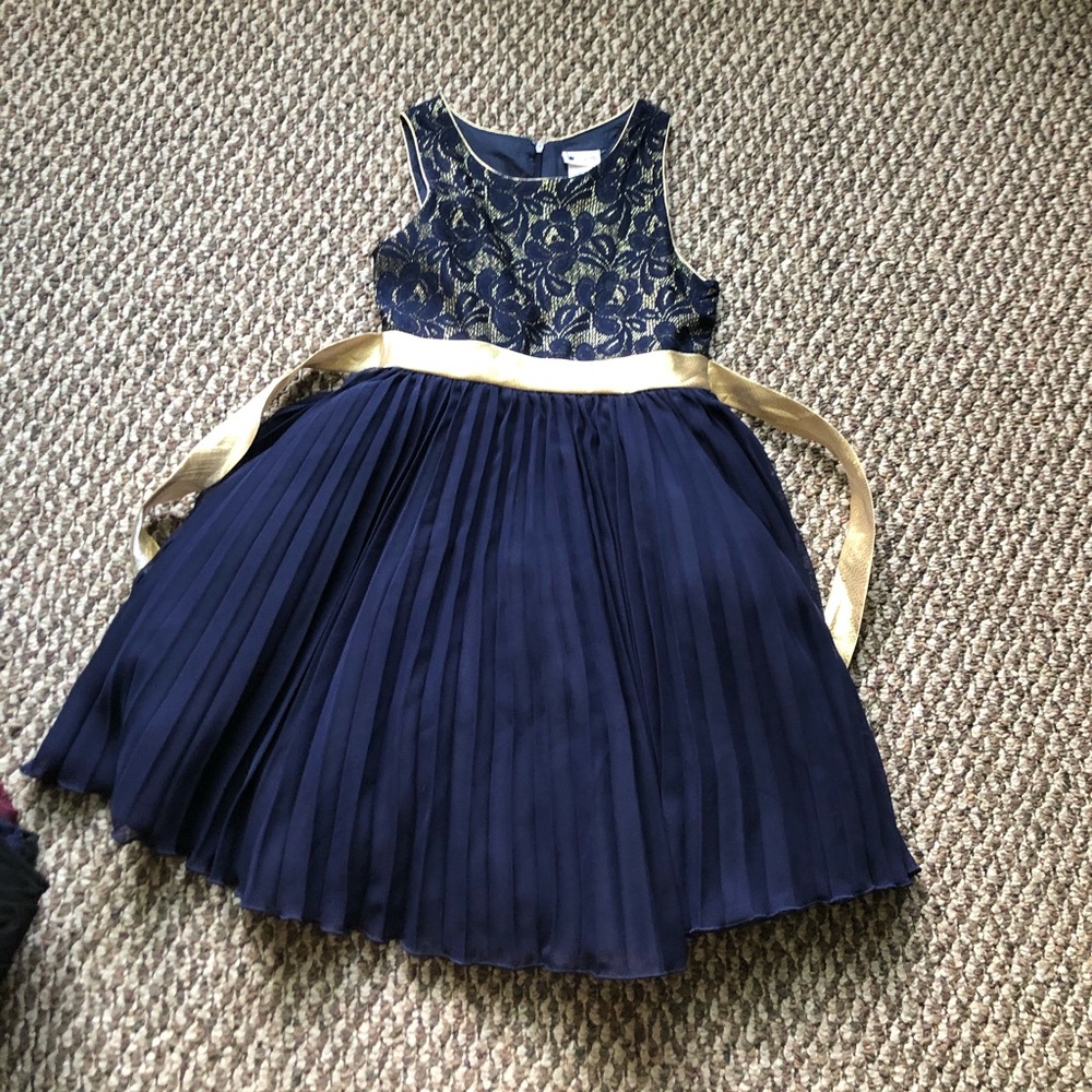 blue and gold concert dress - size 12 (NWOT)